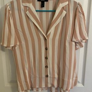 Vertical striped button down
